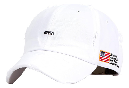 Minimal Nasa Gorra De Béisbol De Algodón Lavado Clásico