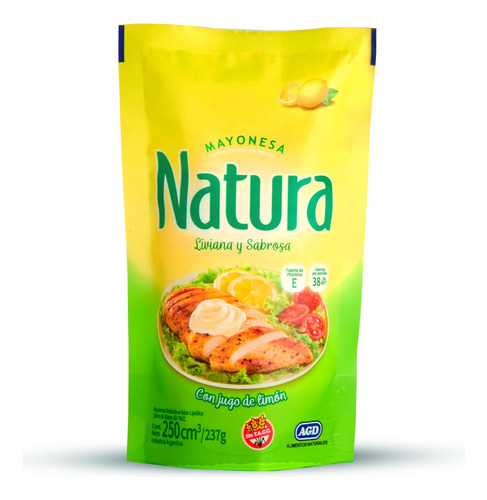 Mayonesa Natura sin TACC en doypack 250 ml