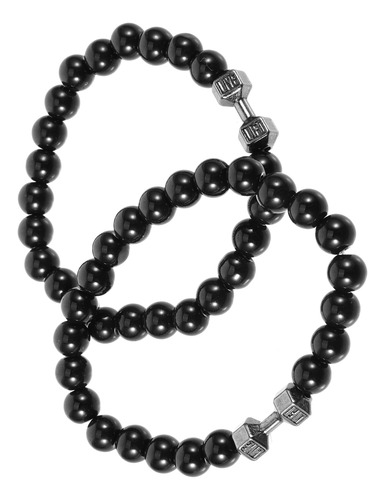 2 Pulseras Con Mancuernas Para Hombre Y Mujer