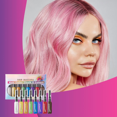 Juego De Peine Temporal Para Color De Tiza Para El Cabello P