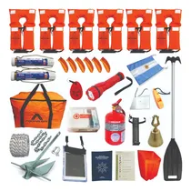 Comprar Kit Elementos De Seguridad Naval #11 Con Fondeo Y 6 Ponchos