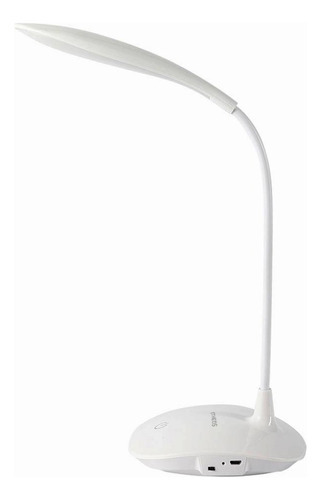 Imagen 2 de 5 de Velador Led Touch Táctil Flexible Usb Oval 3 Niveles Etheos Color De La Estructura Blanco Color De La Pantalla Blanco