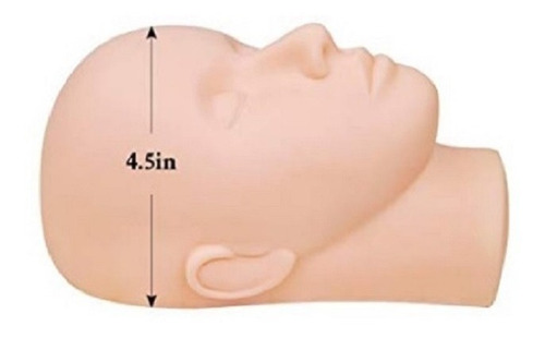 Imagen 2 de 3 de Maniquí Para Prácticas De Pestañas Y Microblading 20 Verdes
