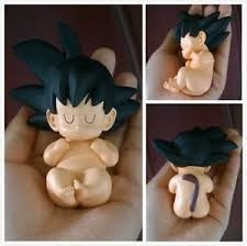 Dragon Ball Z Goku Bebe Con Cola Sayayin Durmiendo Kakaroto