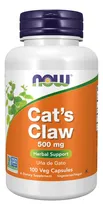 Comprar Uña De Gato 500 Mg Now 100 Cápsulas Vegetales