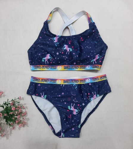 Malla Unicornio Nena Bikini Niña Elemento Talle 14