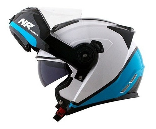 Capacete Norisk Route Chance Azul Escamoteável Robocop 