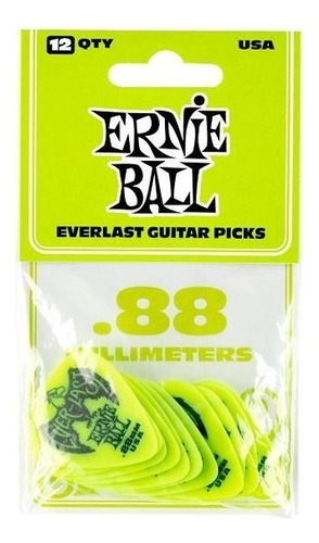 Ernie Ball 9191 Puas Everlast Heavy .88mm Amarilla 12 Pzas Color Amarillo