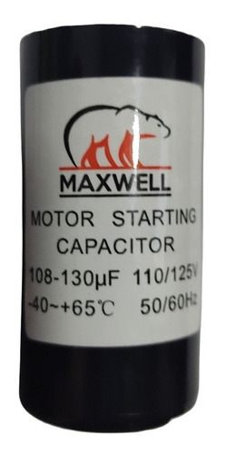 Capacitor De Arranque De Motor 108-130µ  220v Maxweel