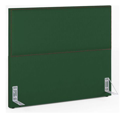 Cabeceira Box Casal 140 Cm Vicenza Suede Verde Musgo