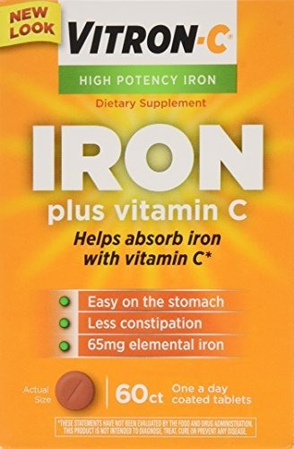 Vitron-c De Alta Potencia De Hierro Más Vitamina C Tablets -