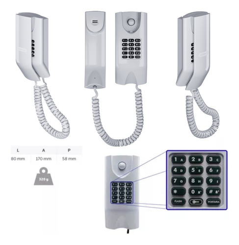 Kit 4 Monofone Intelbras Tdmi 300 Apartamento Condomínio