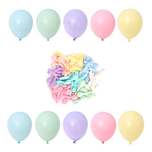 Imagem 1 de 5 de Balão Bexiga Candy Colors - Tom Pastel - 50 Unidades - N° 5