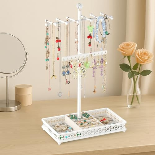 Soporte Joyería 3 En 1 Organizador Collares Pulseras Y Anill
