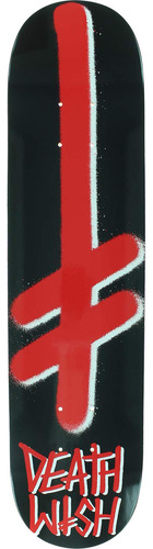 Deathwish Skateboards Tabla Monopatin Negra Roja Logotipo 8