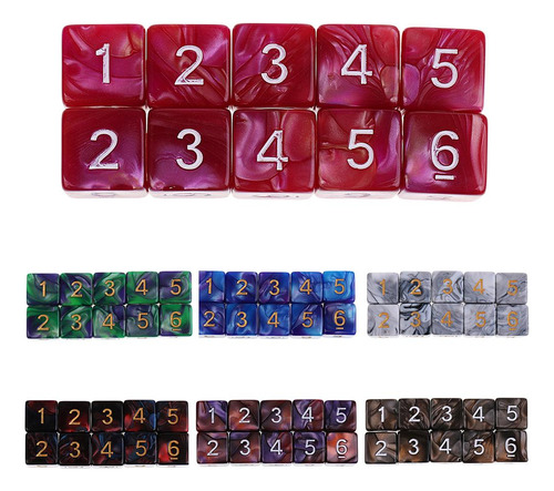 10x 10pcs Dados De 6 D6 Dados Poliédricos Para Rpg