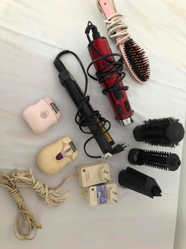 Imagem 8 de 8 de Lote Secador, Chapinha , Escova Elétrica E Depiladores