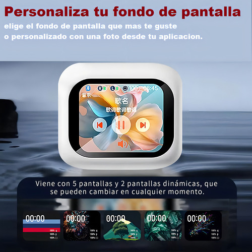 Isdewatch a8plus Auriculares Bluetooth Cancelación Ruido Pantalla Táctil Lcd Audífonos In-ear Manos Libres Deportivos