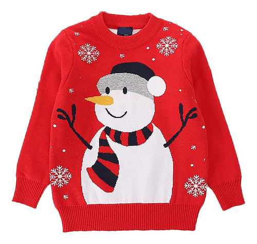 Suéter Manga Larga Unisex Feo De Navidad For Niños Cuell [u]