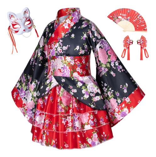 Vestido Tradicional Japonés, Kimono, Bata Para Niños Y Niñas