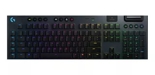 Teclado gamer bluetooth Logitech Serie G G915 QWERTY GL Tactile inglês US cor preto com luz RGB