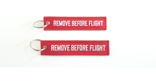 Chaveiro Remove Before Flight Piloto Avião Bordado Kit Com 2