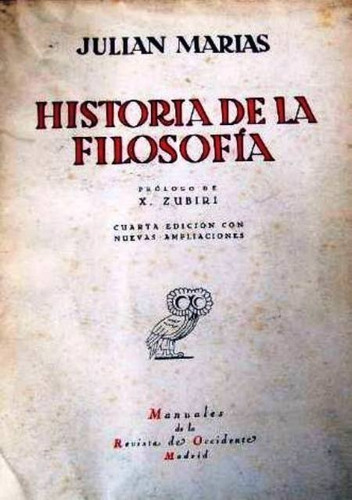Historia De La Filosofia Julian Marias 6ta Edic