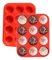 Comprar Molde De Silicona Para Muffins - Molde Antiadherente Para Cu