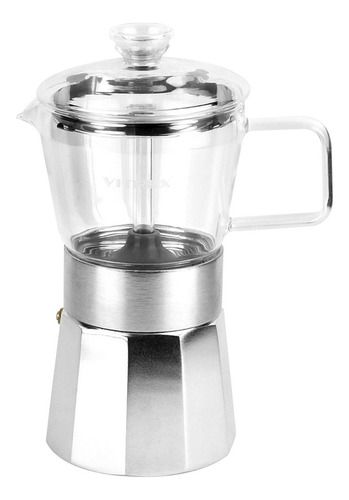 Vitrex Crystal Cafetera 6 Tazas Vidrio Borosilicatado