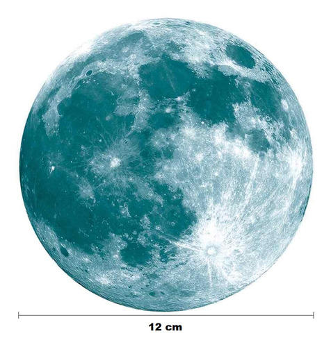 Imagem 1 de 6 de Lua Adesivo De Parede Fluorescente Decoração Frete Em Conta
