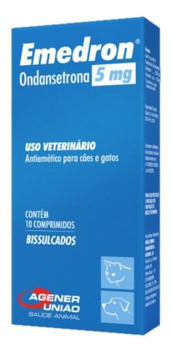 Emedron 5mg C/10 Comprimidos Cães E Gatos - Agener União