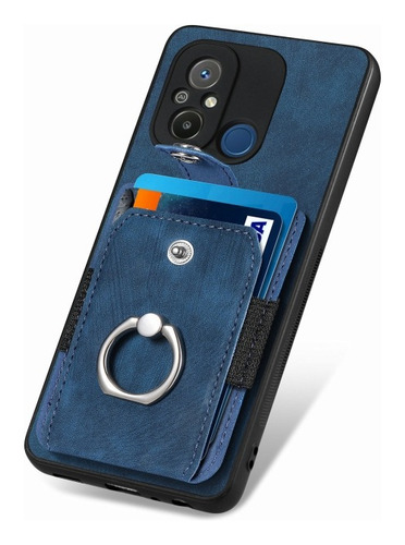 Funda Para Xiaomi Ring Card Leather + Cristal Templado 9d
