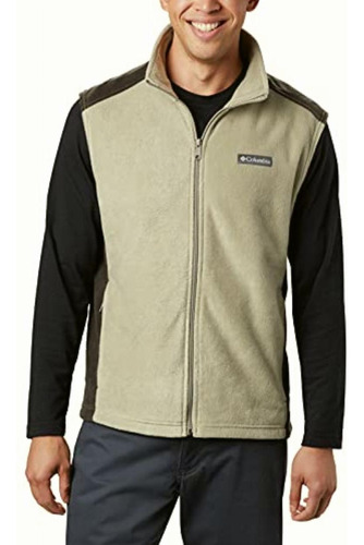 Columbia Men's Steens Mountain Full Zip Soft Fleece Vest, Color Colmillo/búfalo