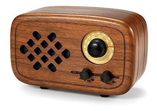 Rerii Bluetooth Altavoz, Madera De Nogal Hecha A Mano B4ggv