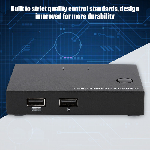 // Distribuidor Hdmi De 2 Puertos Am-km201 Kvm Switcher