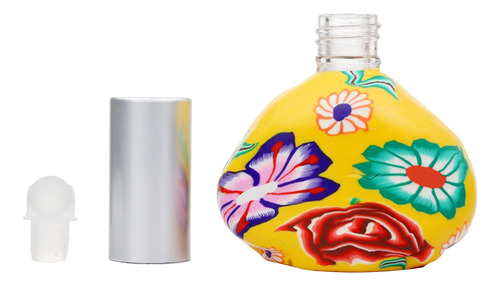 Atomizador De Perfume Recargable Flor Botella De Rodillos