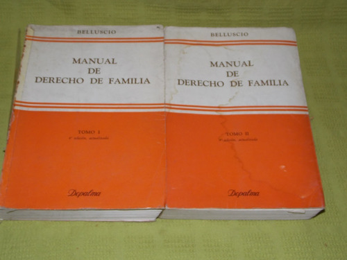 Manual De Derecho De Familia 2 Tomos - Belluscio