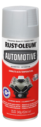 Pintura Alta Temperatura Aerosol Mate Automotive Color Aluminio Mate