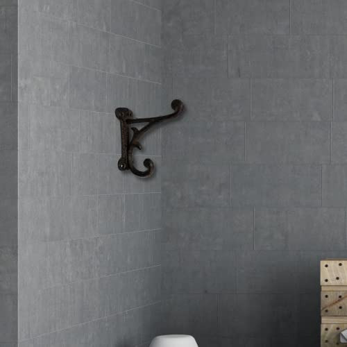 Colgador De Pared Vintage Hierro Fundido, Resistente Marrón