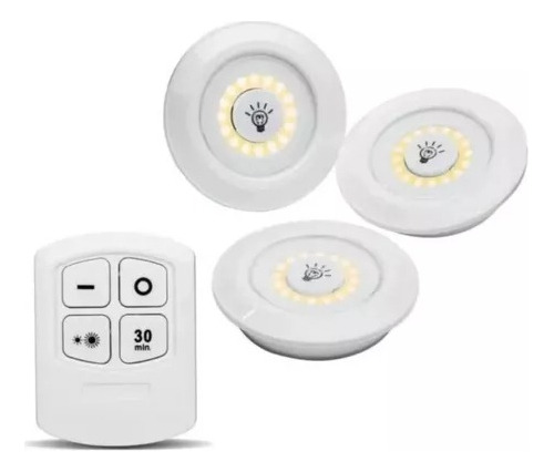 Lámparas Luz Led X3 Portátil Inalámbricas Adhesivas +control