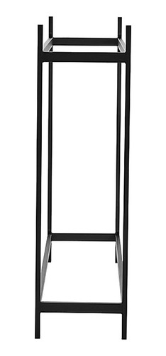 Leñero O Rack Para Leña / Acero Negro 122x123x36cm Reforzado