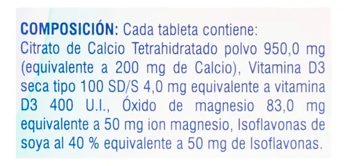 Citrato De Calcio Calcibon D Soya Forte 30 Tabletas
