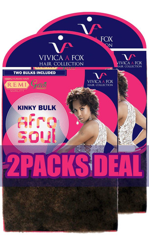 Vivica A Fox 100% Cabello Humano Remi Afro Soul Kinky Bulk 1