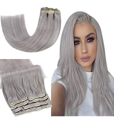 Joyoung Clip En Extensiones Gris Remy Clip Extensiones De Ca