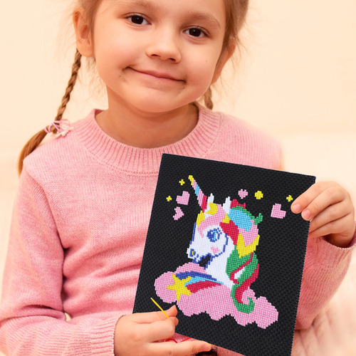 Kit De Ponto Cruz Dan & Darci Unicorn Para Meninas De 8 A 12