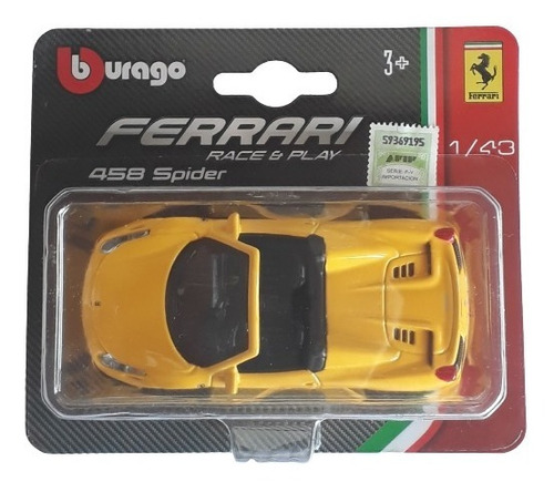 Ferrari 458 Spider Burago 1/43 Coleccion Clarin Race & Play