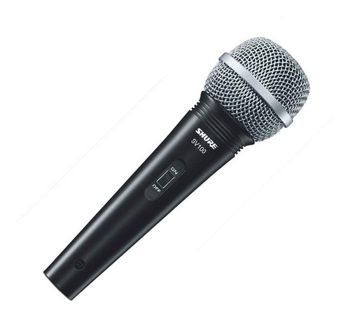 Micrófono Dinámico Shure Sv100 Multipropósito Con Cable Color Negro