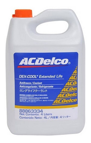 Imagen 1 de 5 de Liquido Refrigerante Rojo Acdelco X4 Lt Acdelco