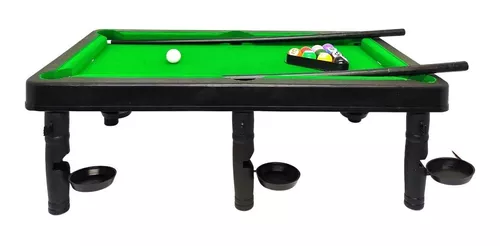 Mesinha de Jogo Sinuca 40CM Infantil Snooker Brilhar Com 02 Tacos Bolas em  Promoção na Americanas