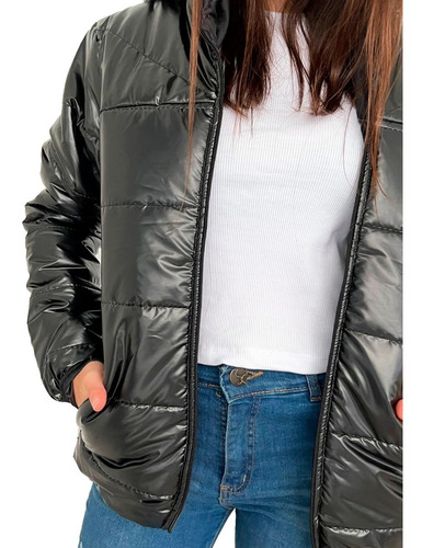Imagen 2 de 9 de Campera Metalizada Mujer